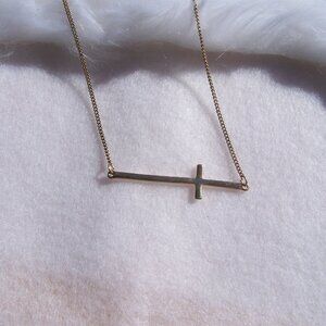 Metal Cross Necklace - Unisex
